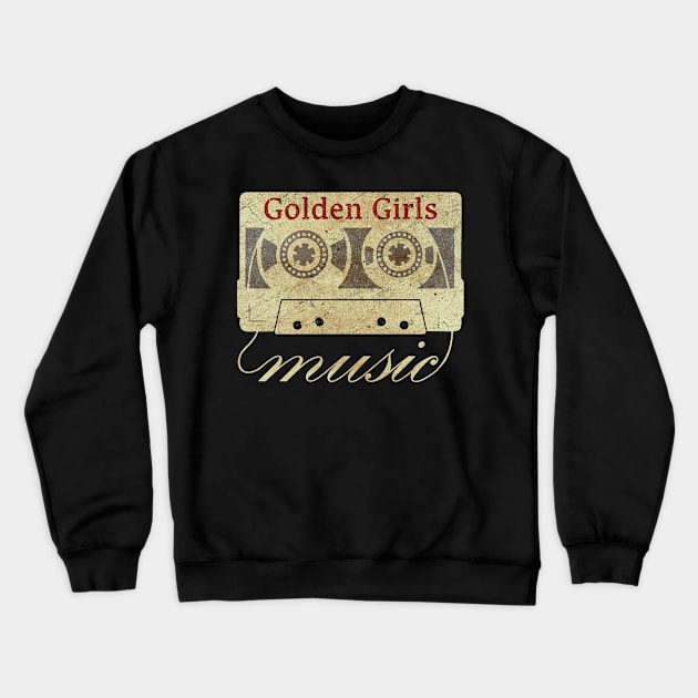 cassette tape Golden Girls vintage, ElaCuteOfficeGirl, Crewneck Sweatshirt by ElaCuteOfficeGirl Waving Hand